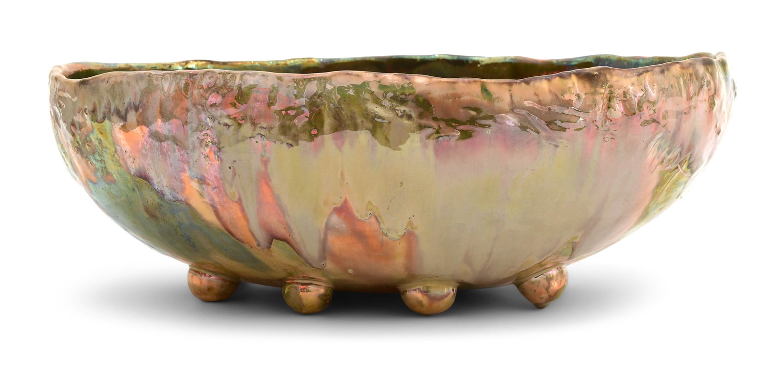 Attributed to Pewabic Pottery, Footed Bowl (1 of 6)