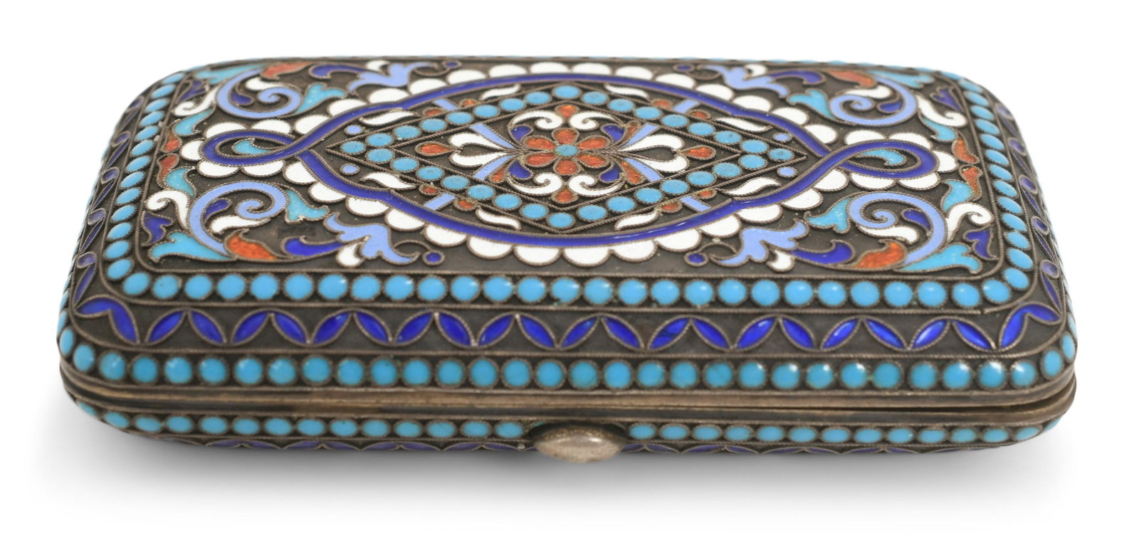 Russian Gilt Silver & Enamel Cigarette Case by Gustav Klingert (1 of 6)