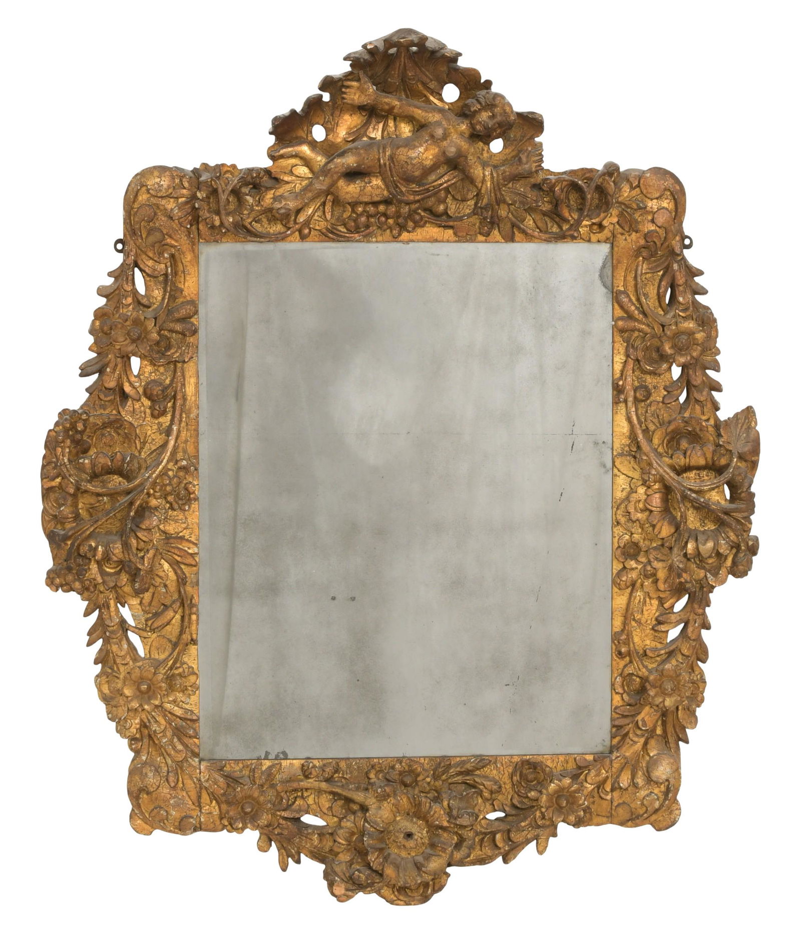 Italian Carved Giltwood Mirror (1 of 6)