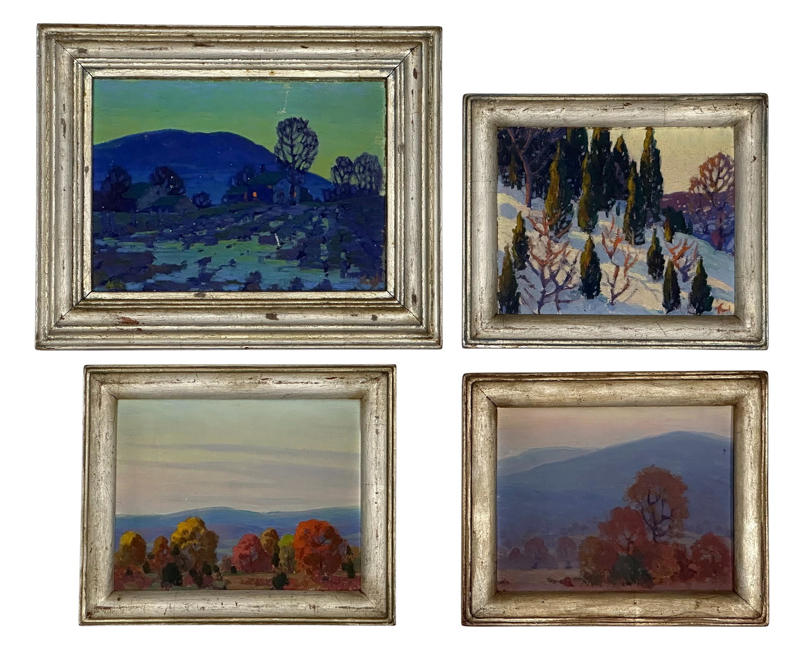 Fritz Augusta (Frederick) Foord (American, 1899-1968), "Spring Evening"; "Cedars"; Two Untitled (1 of 3)