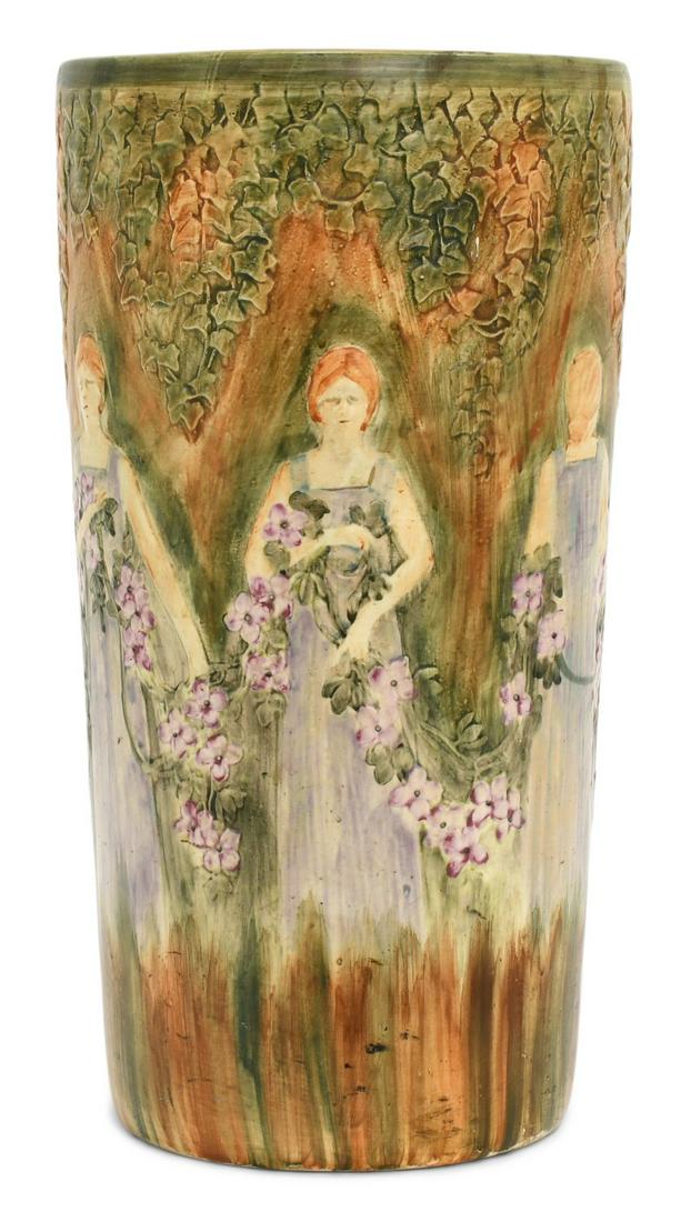 Weller Pottery "Flemish" Umbrella Stand (1 of 5)