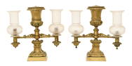 Pair of Messenger & Son Argand Lamps