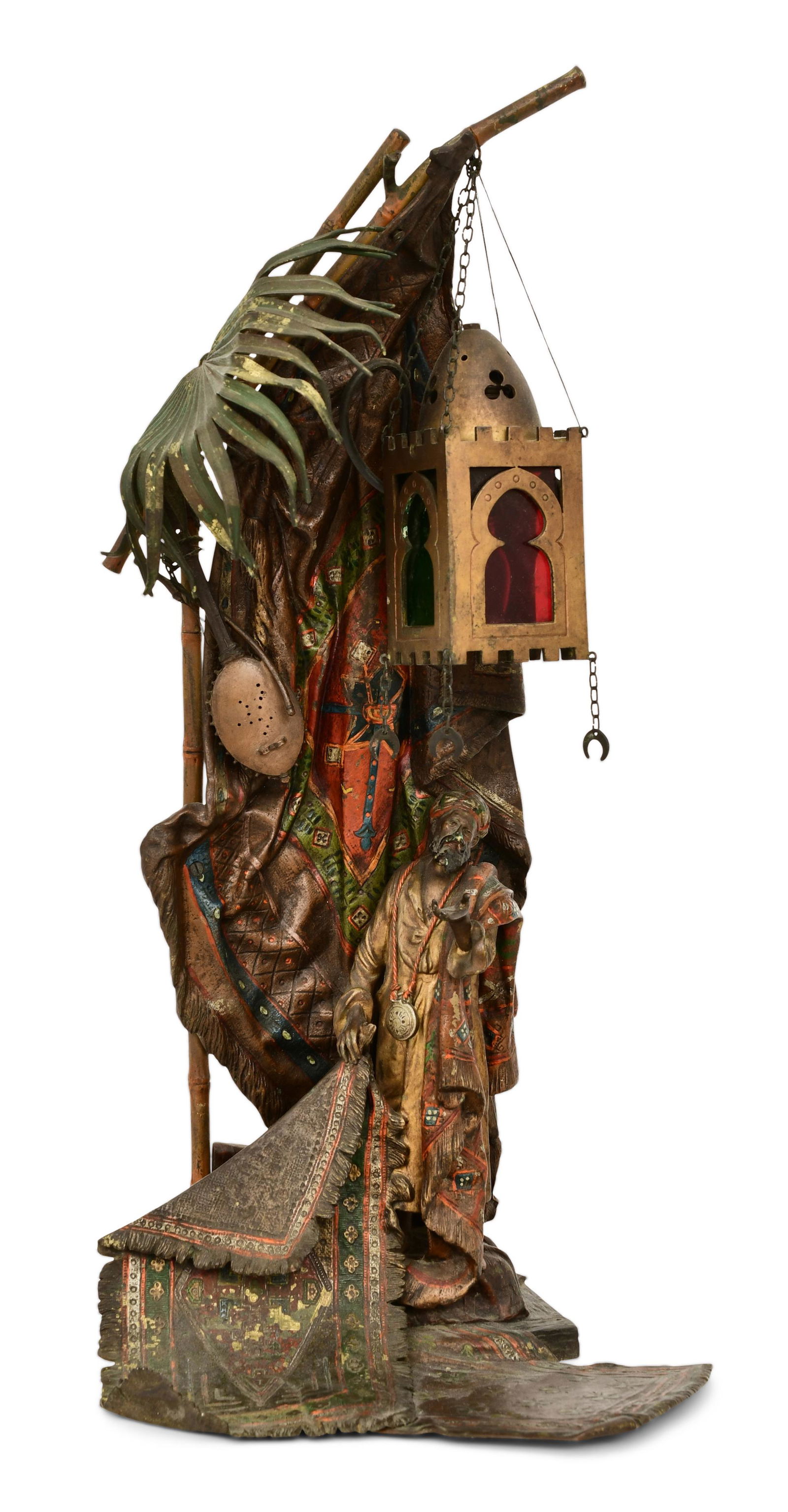 Franz Xaver Bergmann (Austrian, 1861-1936), Cold-Painted Bronze Figural Table Lamp (1 of 8)