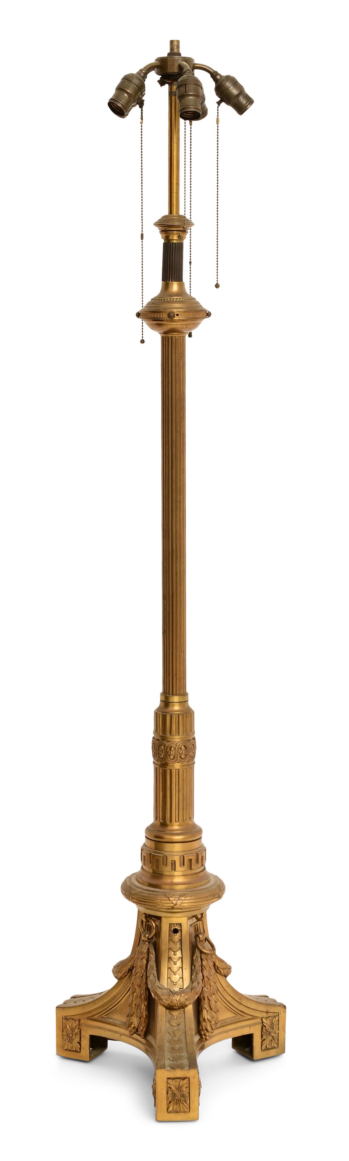 Attributed to Edward F. Caldwell & Co., Bronze Floor Lamp Base (1 of 3)