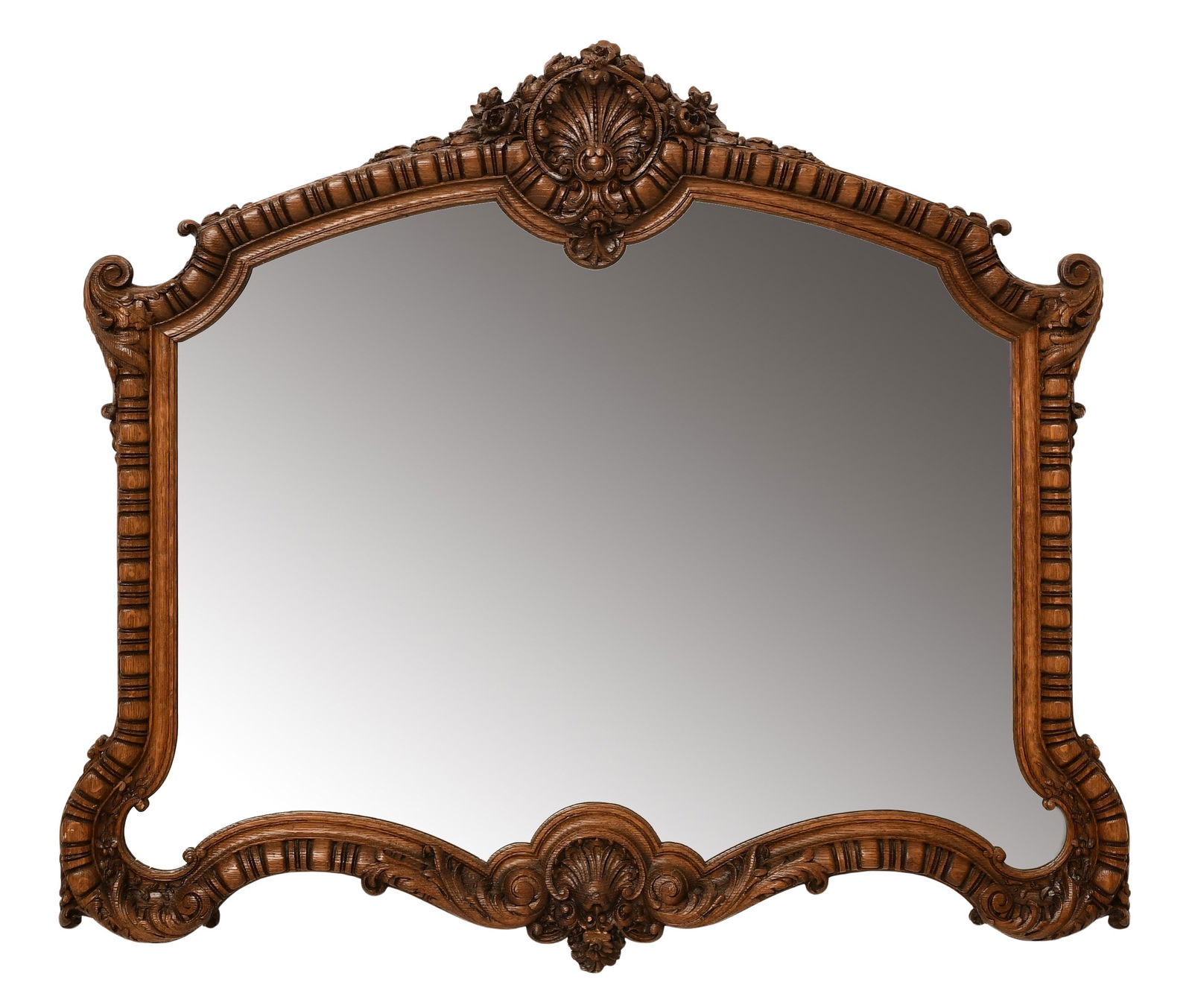 American Carved Oak Mirror (1 of 6)