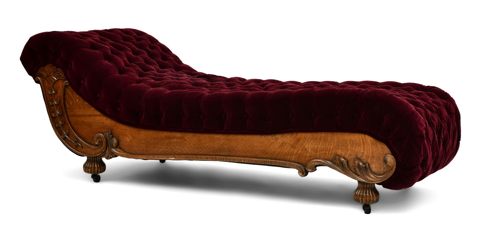 American Carved Oak Recamier (1 of 5)