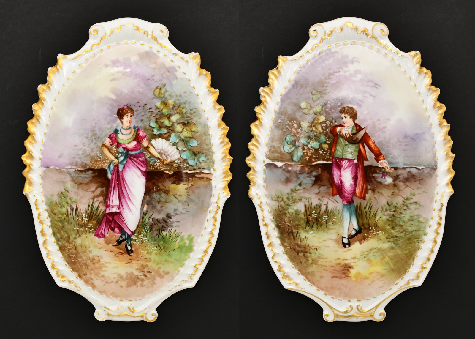 Pair of Limoges Porcelain Plaques, France (1 of 8)