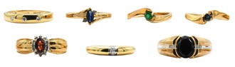 Group of 10K Yellow Gold Rings