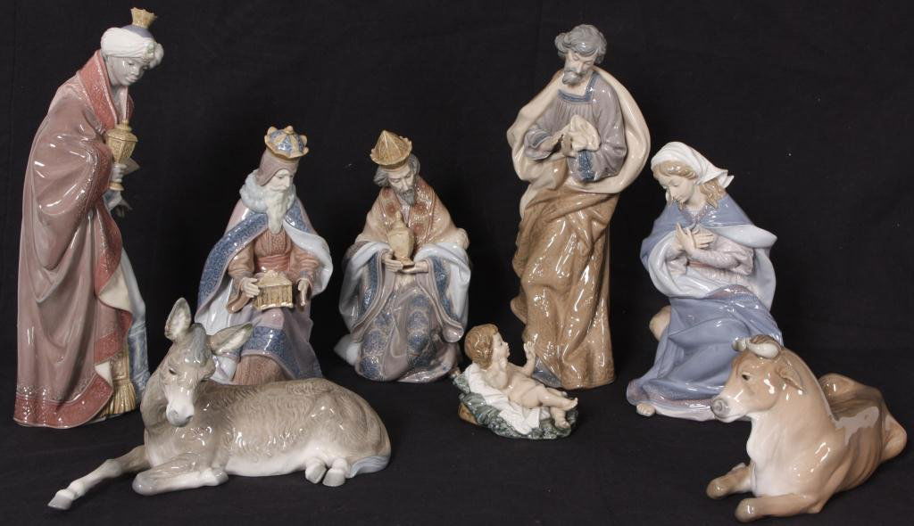 419 8 Pc. Lladro Nativity Set May 12, 2012 Fontaine's Auction