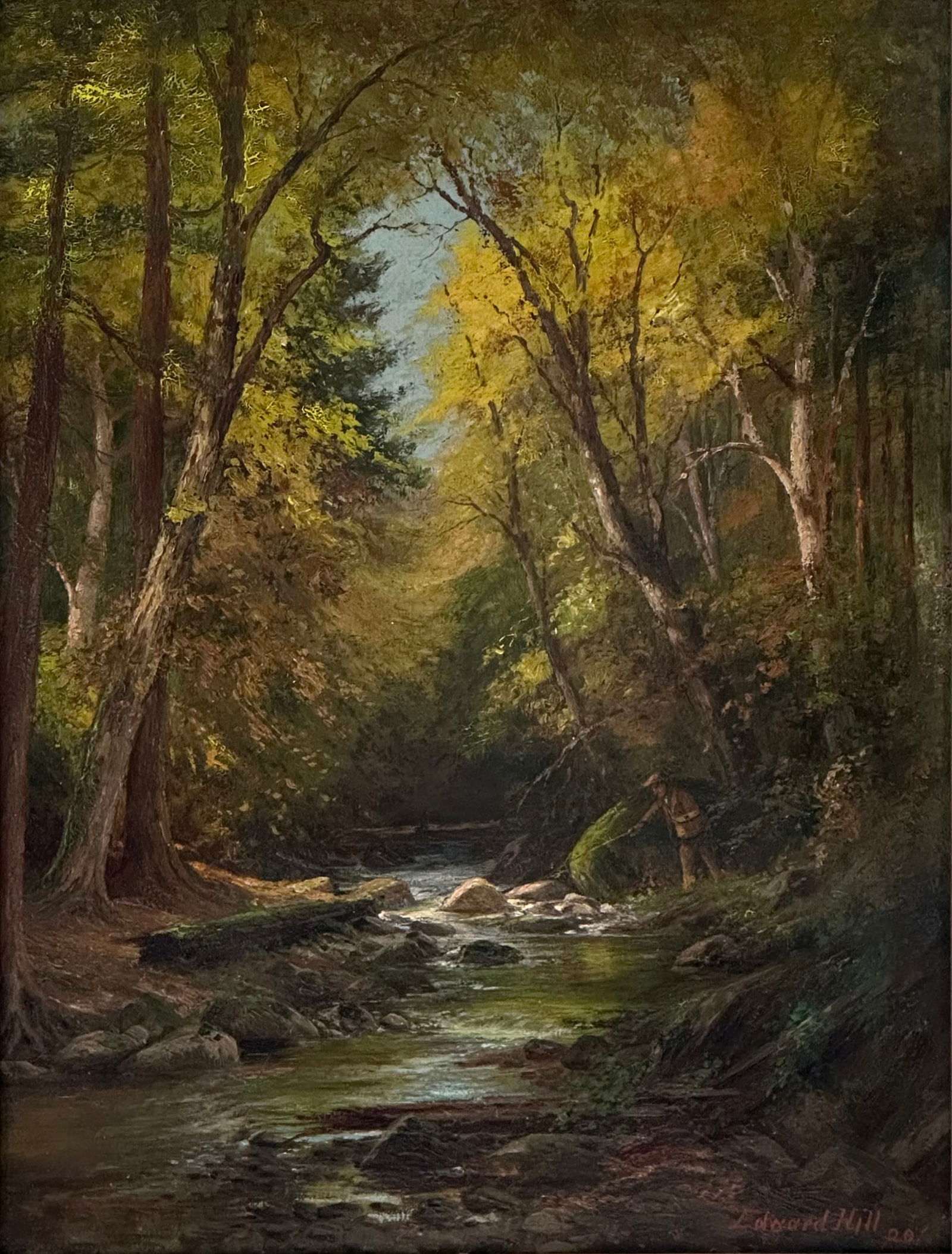 Edward Hill (American, 1843-1923), "Fly Fishing" (1 of 4)