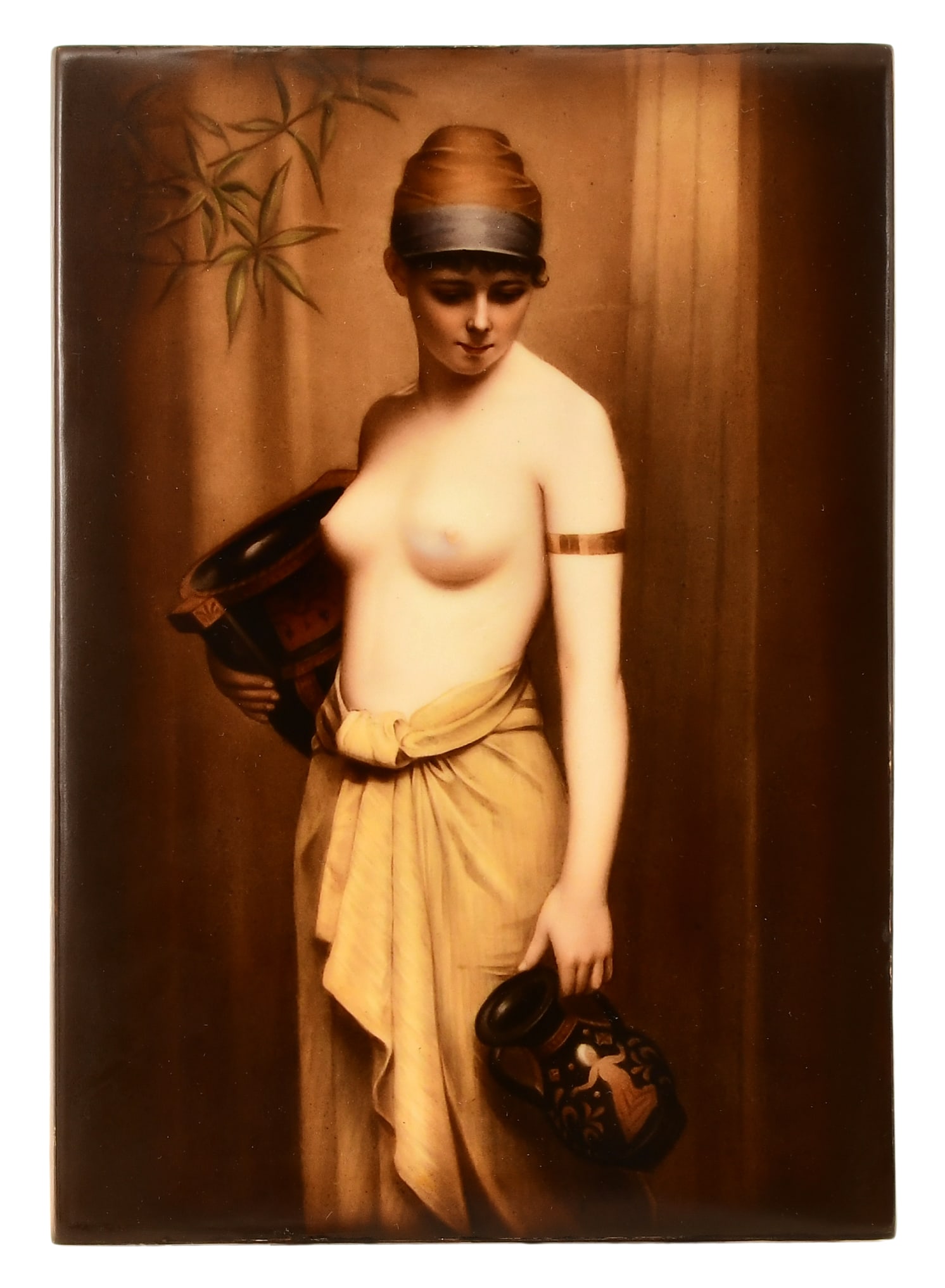 Berlin (K.P.M.) Porcelain Plaque of an Oriental Woman (1 of 5)