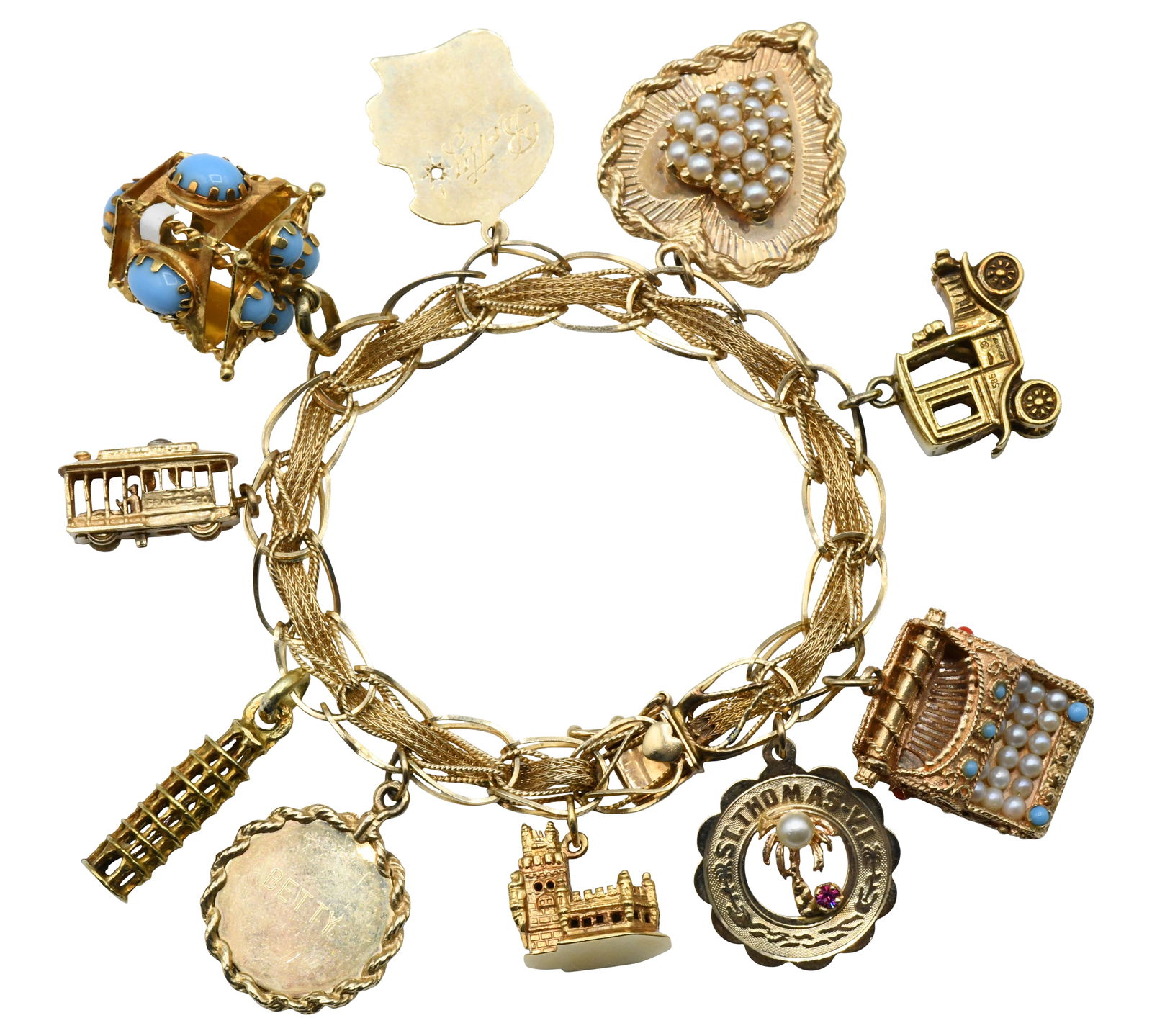 14K Yellow Gold Charm Bracelet (1 of 5)