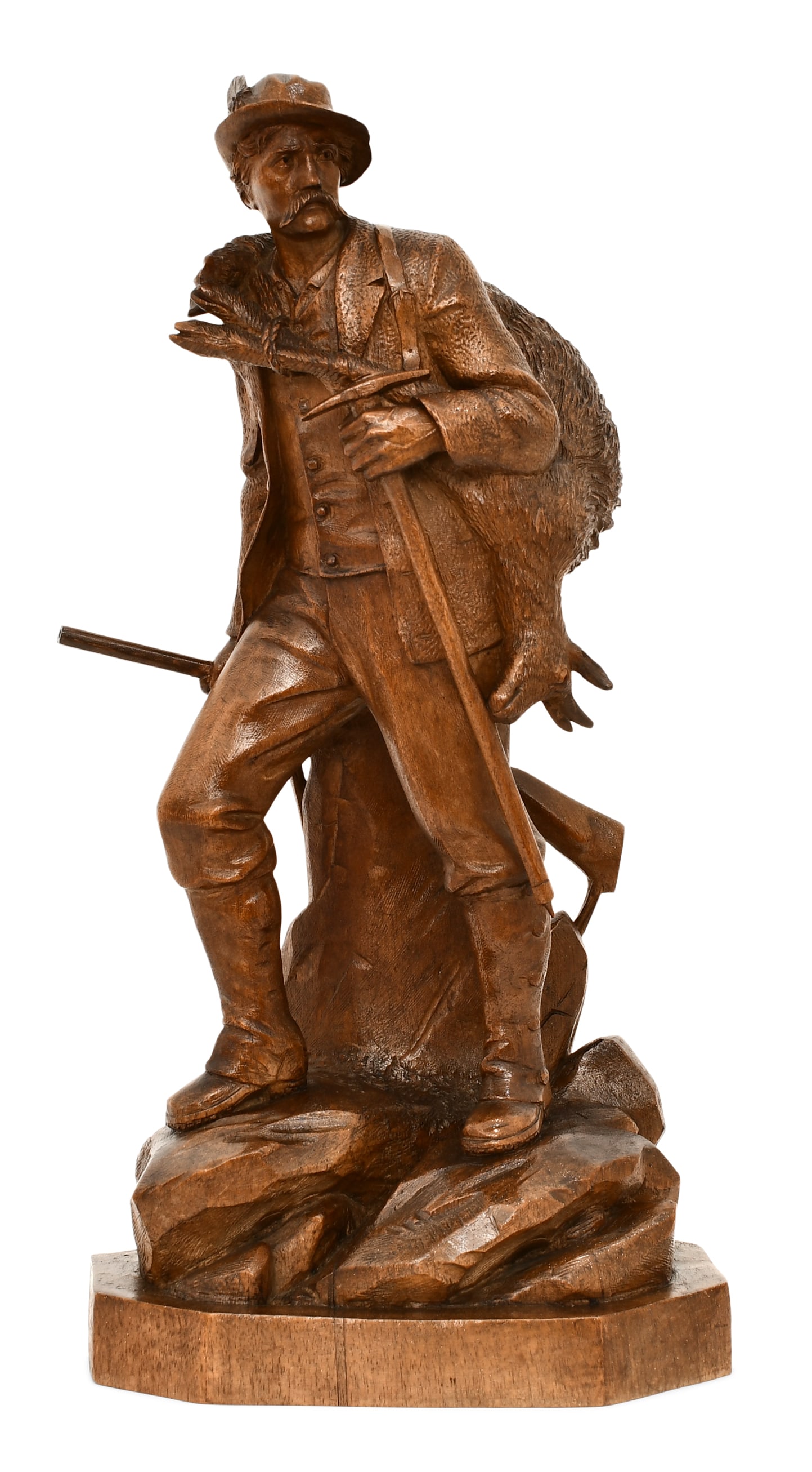 Black Forest Carved Wood Figure of a Hunter (1 of 6)