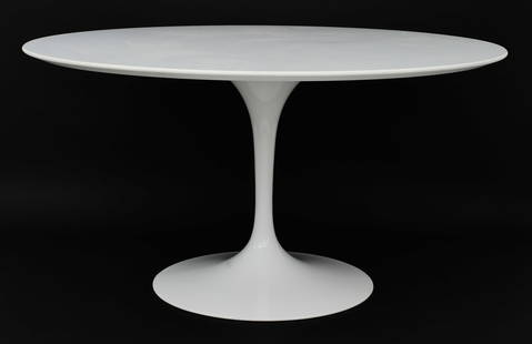 Eero Saarinen (1910-1961), Knoll, "Tulip" Table: Eero Saarinen (1910-1961)Knoll"Tulip" Tablelaminate and lacquered aluminumsigned with firm's label28 1/2 x 54 inchesProvenance: Private Collection, Lenox, Massachusetts