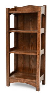 L. & J.G. Stickley Magazine Stand, No. 345: L. & J.G. StickleyMagazine Stand, No. 345circa 1910oakunmarked45 x 19 x 12 inches