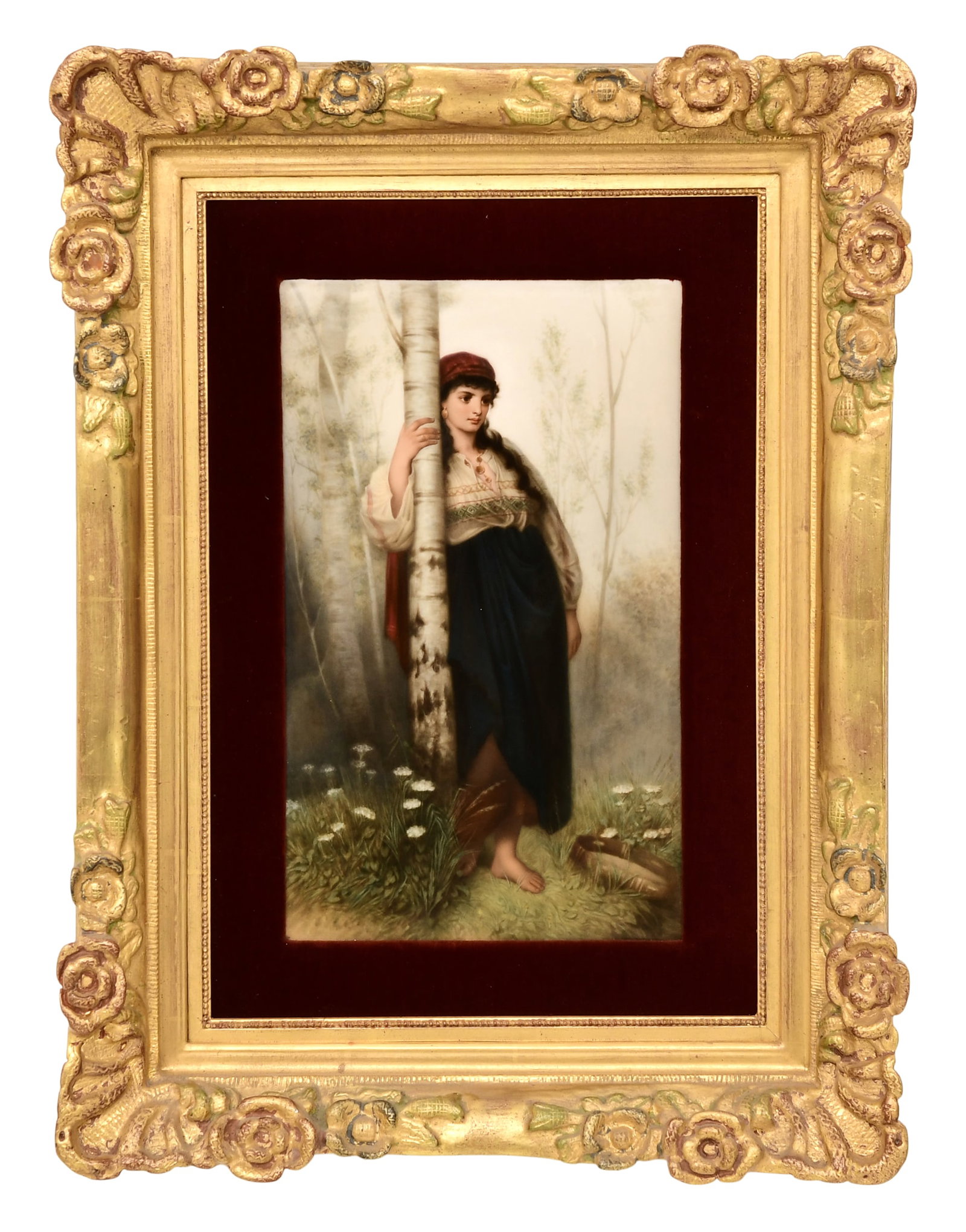 Berlin (K.P.M.) Porcelain Plaque of a Woman (1 of 4)