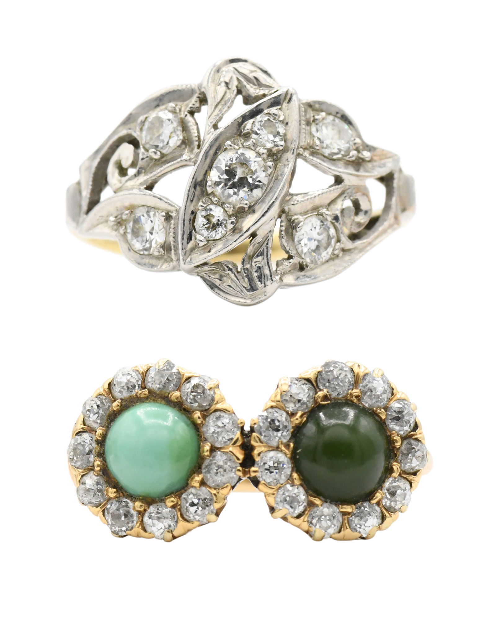 Two 14K Gold & Diamond Rings (1 of 5)