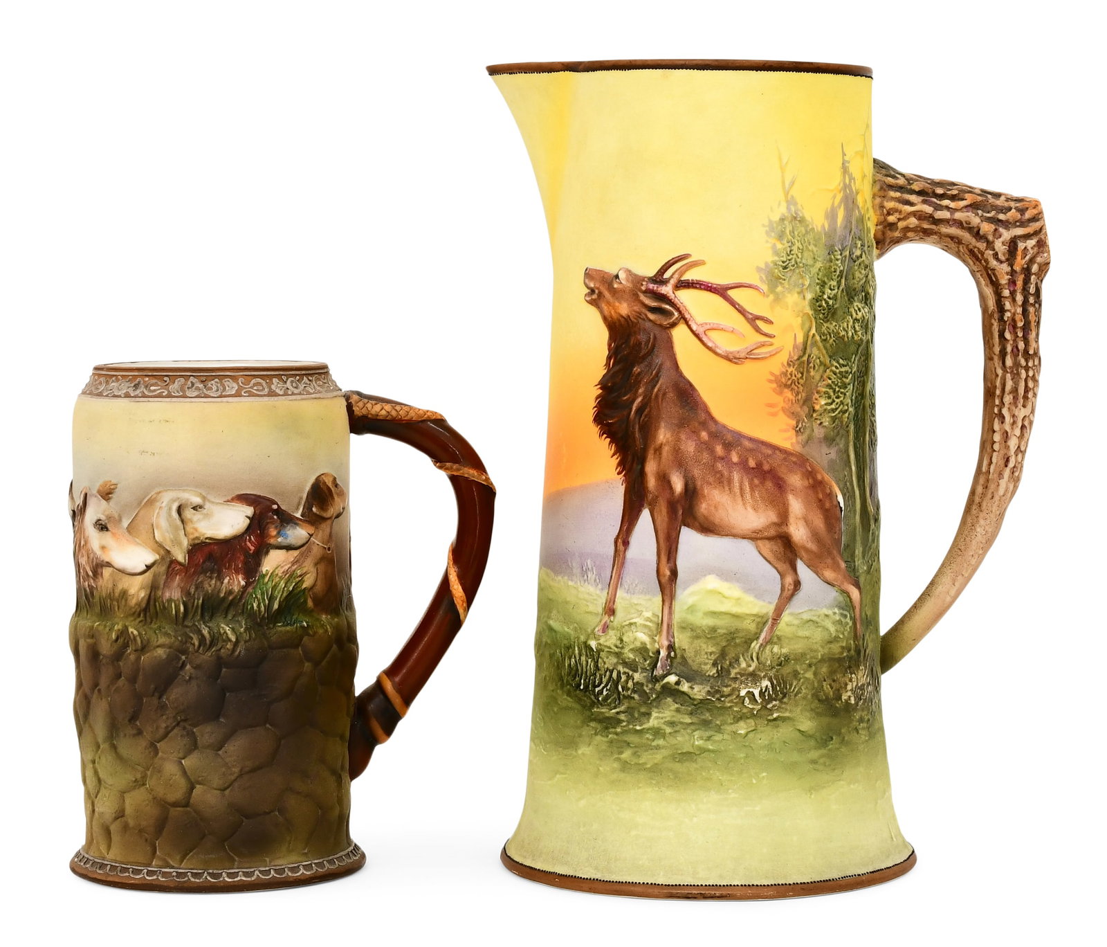 Nippon Hand-Painted Porcelain Pitcher & Mug (1 of 7)