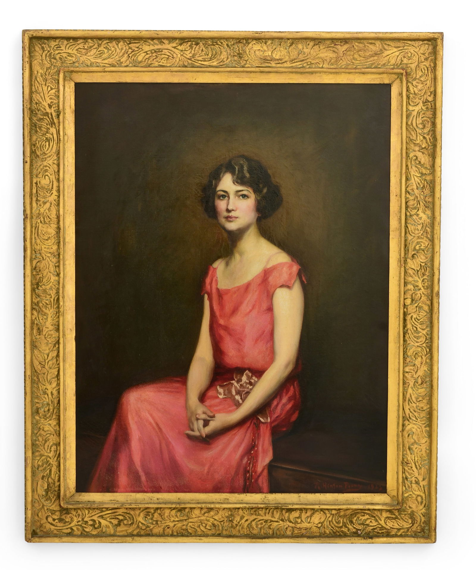 Roland Hinton Perry (American, 1870-1941), Portrait of a Woman in a Pink Dress (1 of 4)