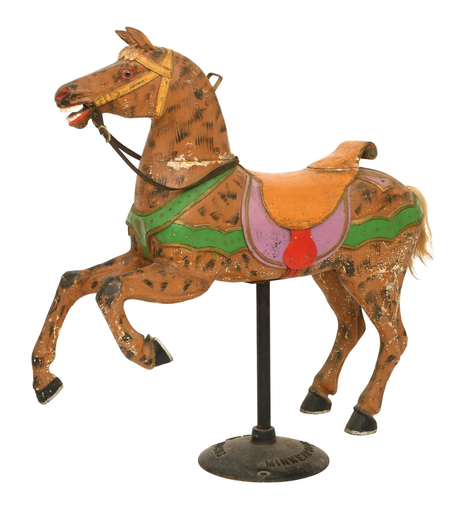 Carved and Painted Wood Prancer Carousel Horse (1 of 10)