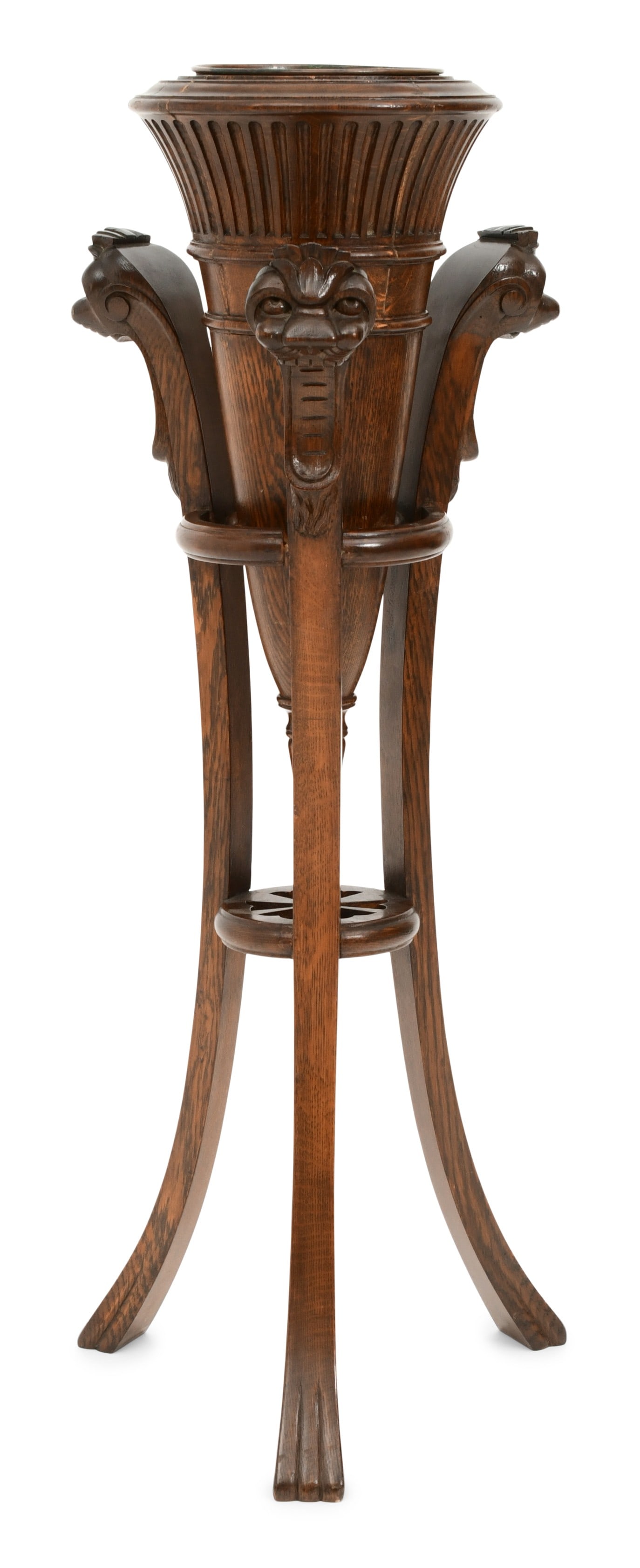 American Figural Carved Oak Ice Bucket (1 of 5)