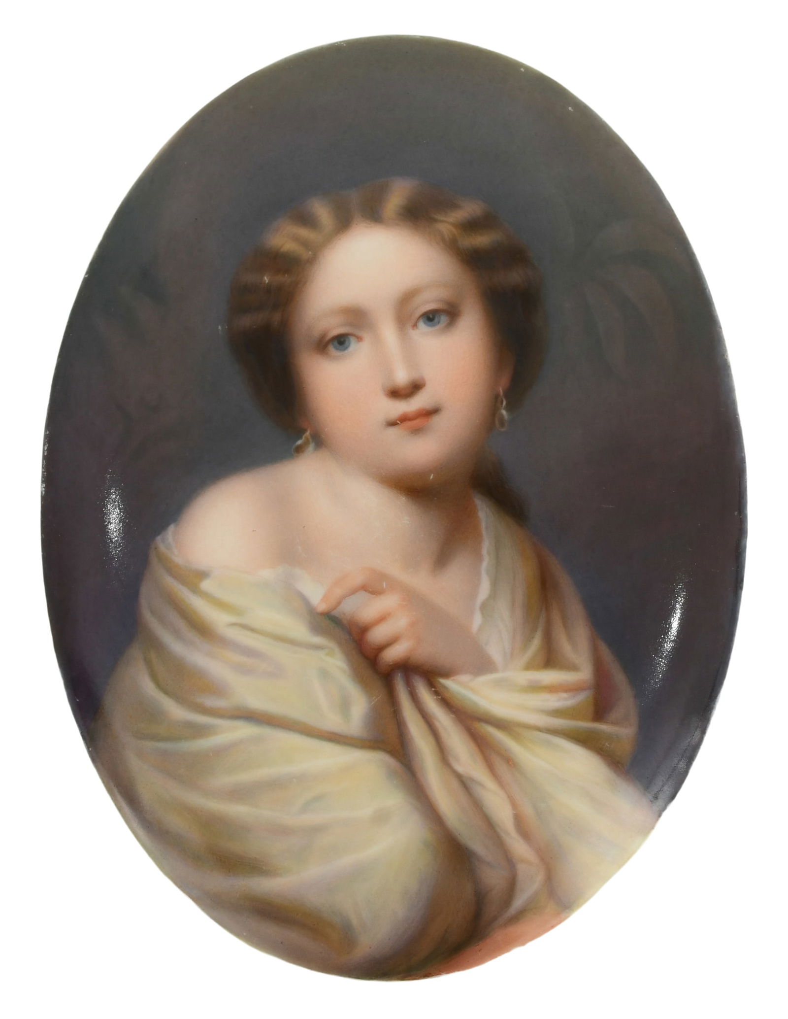 Berlin (K.P.M.) Porcelain Plaque of a Woman (1 of 3)
