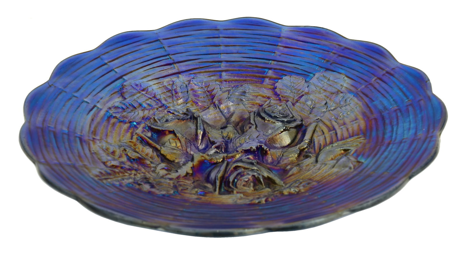 American Carnival Glass "Rose" Bowl (1 of 3)