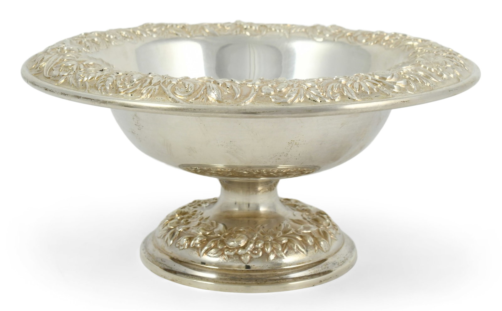 S. Kirk & Son Sterling Silver Footed Bowl: S. Kirk & Son Sterling Silver Footed Bowl early 20th century marked "S. Kirk & Son / Sterling / 32AF" 4 3/4 x 10 inches 16.48 troy ounces Other Notes: Fontaine's Auction Gallery can arrange shipping f