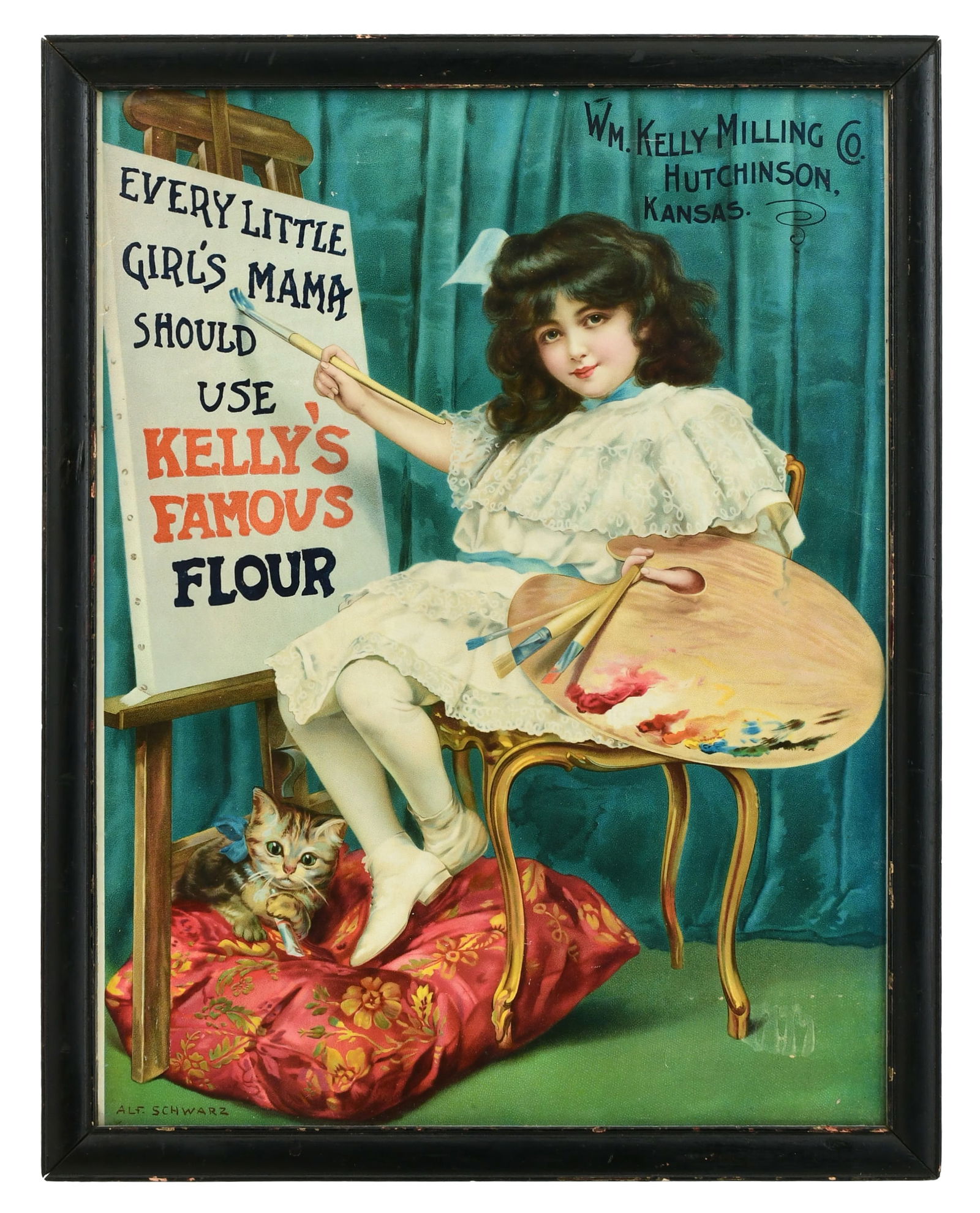 Wm. Kelly Milling Co. Paper Advertising Sign (1 of 4)