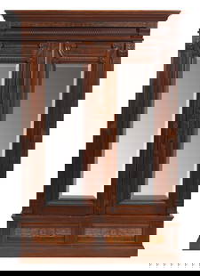 American Eastlake Walnut & Burl Walnut Armoire: American Eastlake Walnut & Burl Walnut Armoirelate 19th century87 1/2 x 57 x 22 inchesProvenance: Property from a Texas Estate