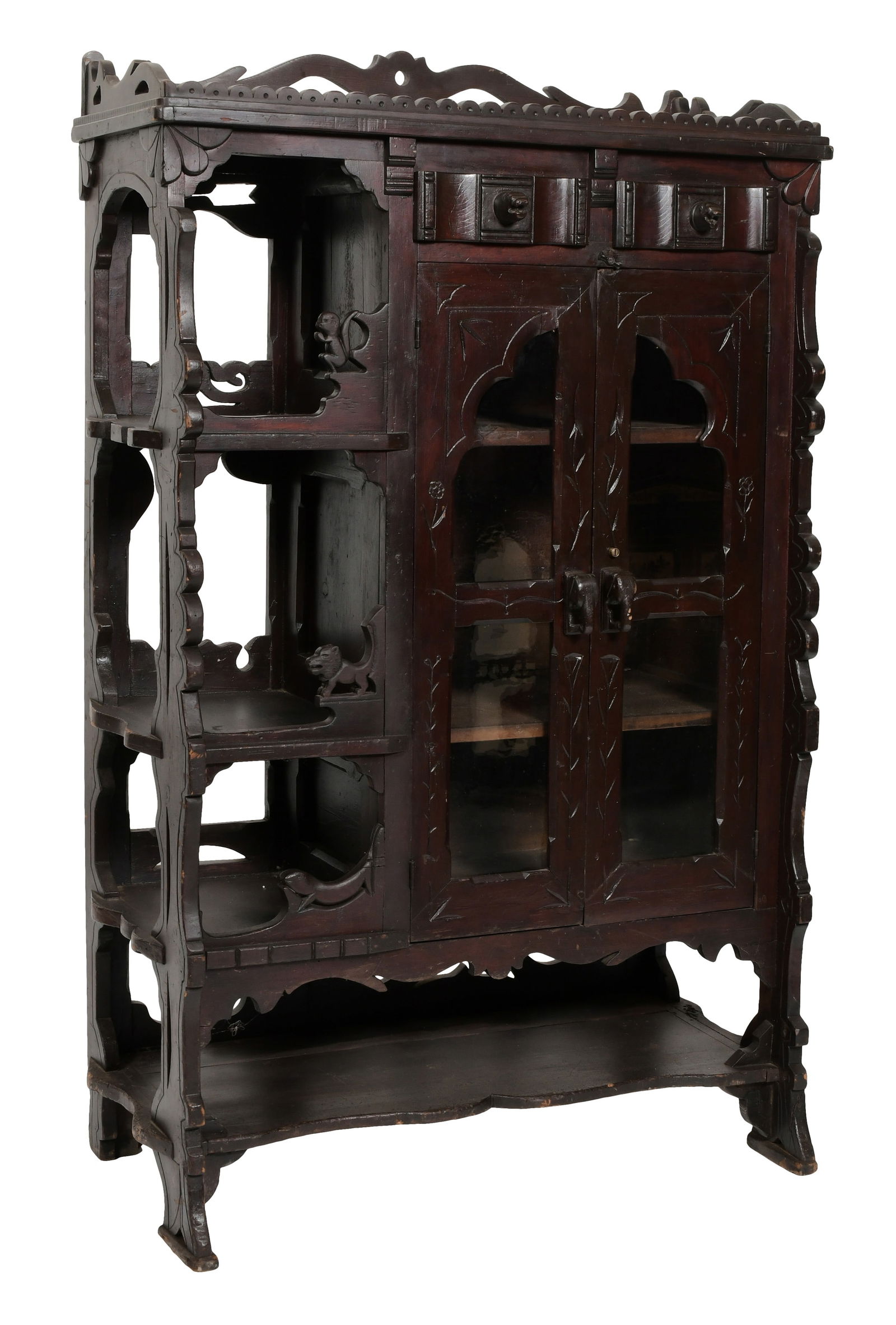 19th Century American Folk Art Cabinet (1 of 11)