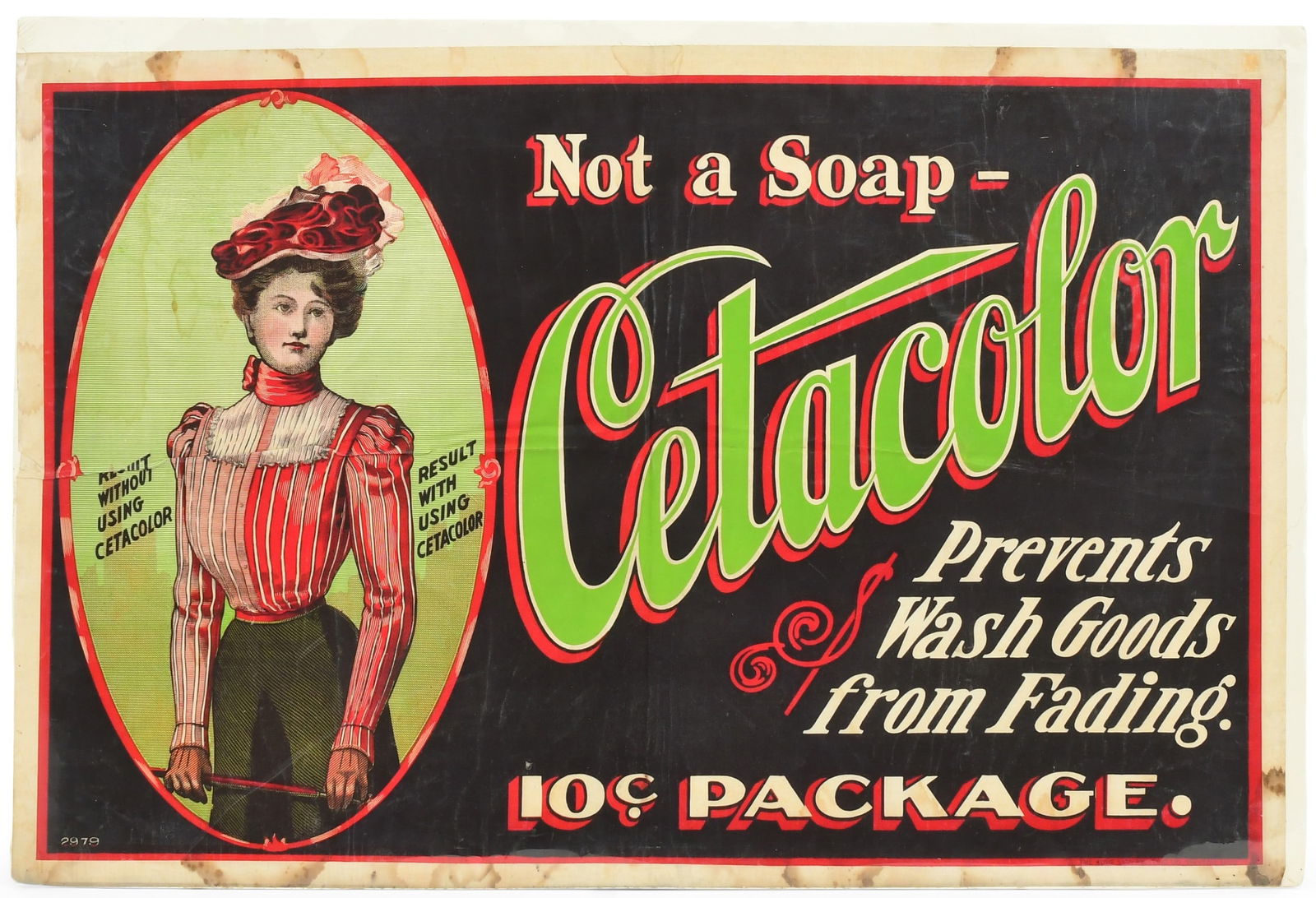 Not a Soap-Cetacolor Canvas Advertising Sign (1 of 3)