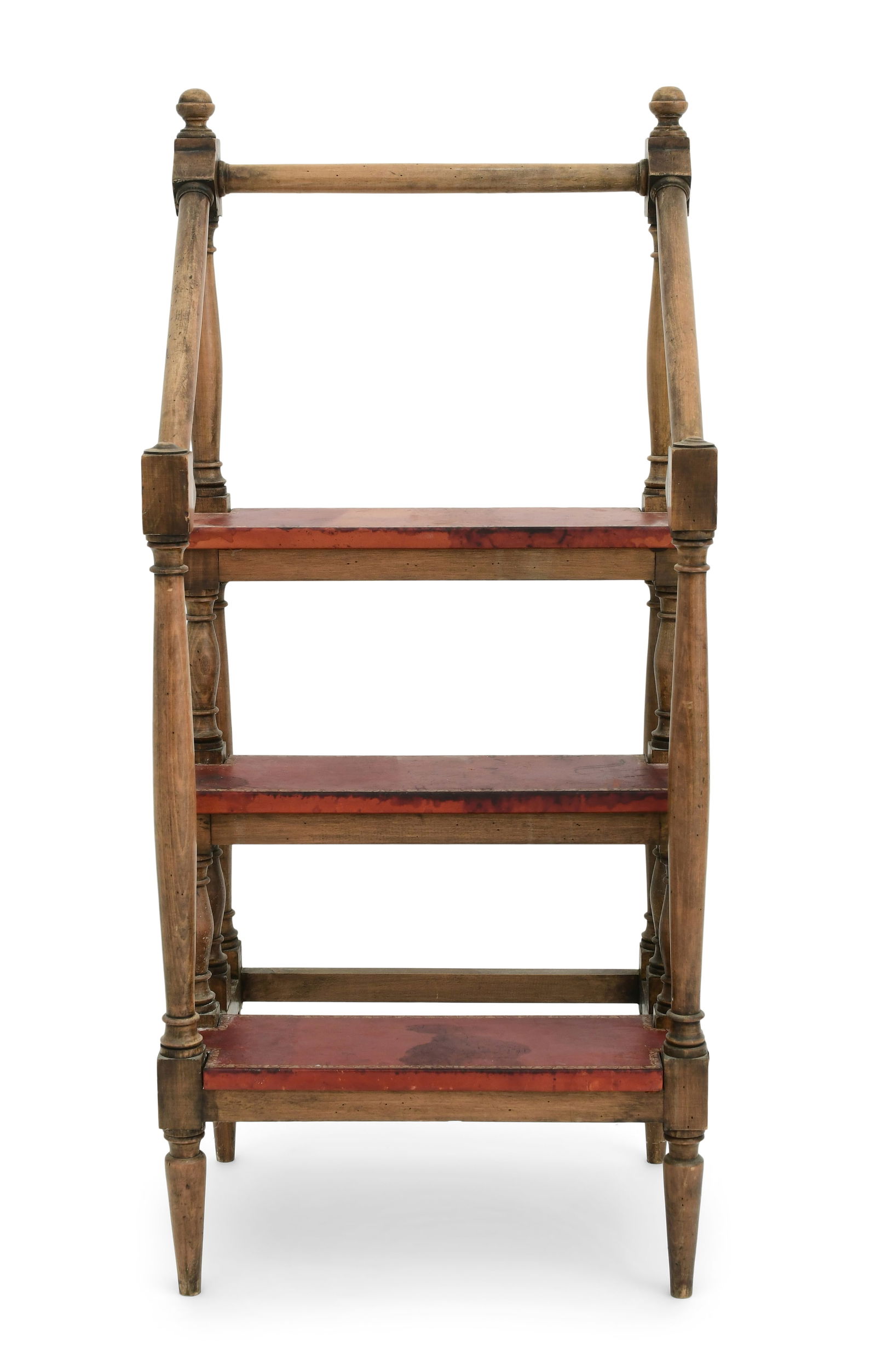 Italian Library Ladder with Tooled Leather Steps (1 of 5)