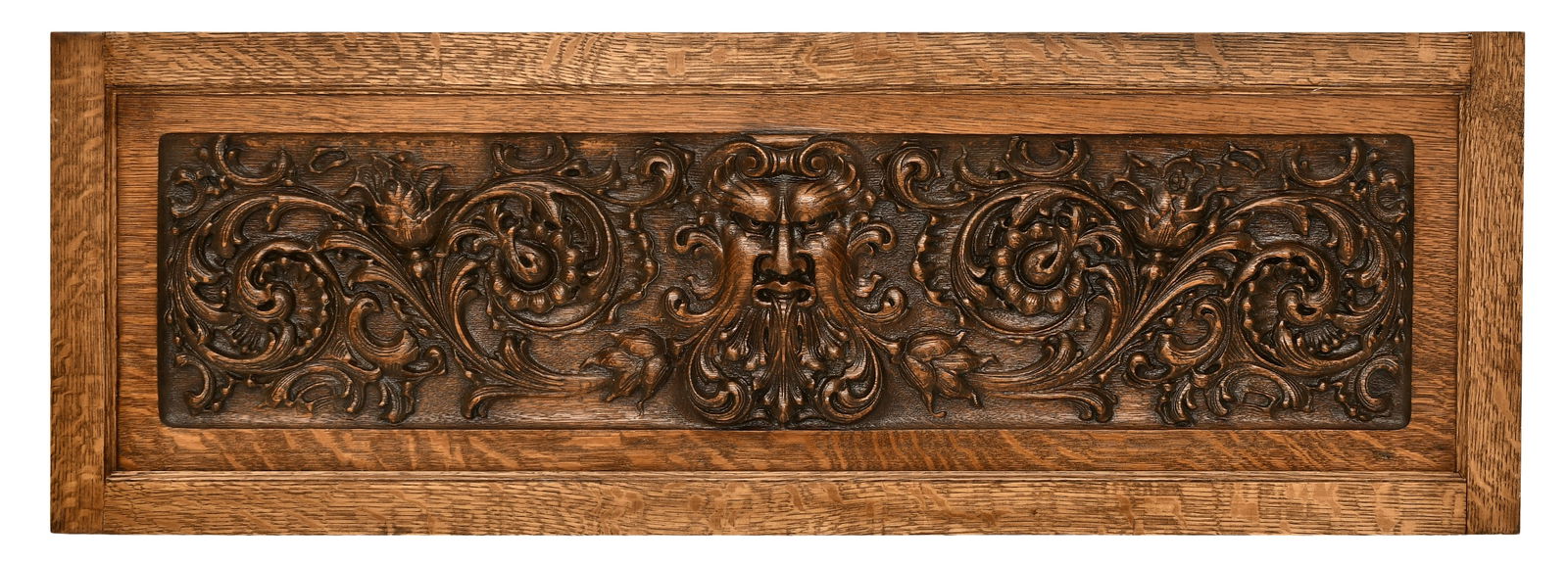Large American Carved Oak Framed Panel (1 of 4)