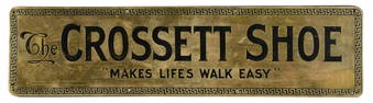 Crossett Shoe Tin Advertising Sign