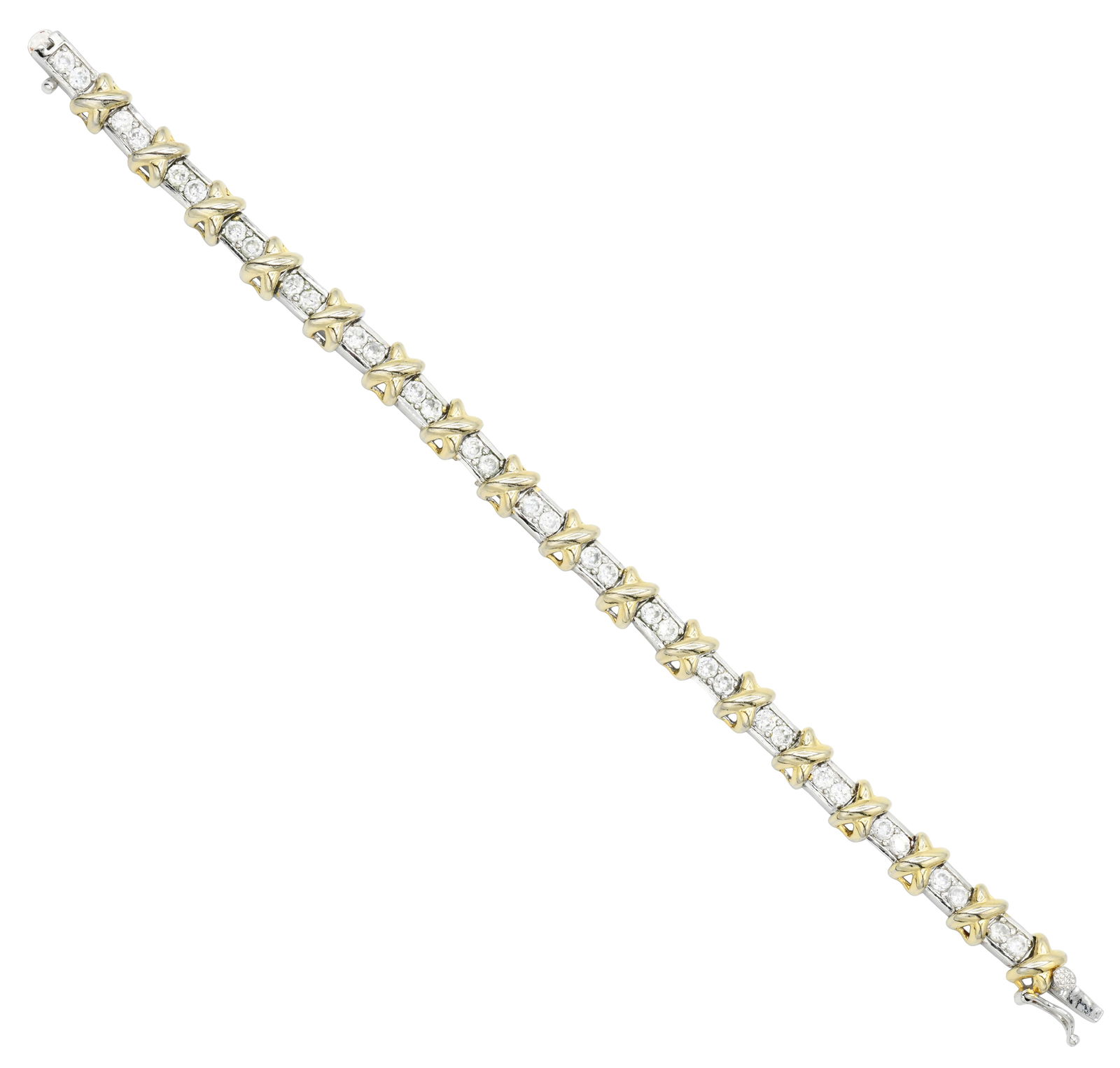FAS Sterling Silver & Cubic Zirconia Bracelet (1 of 2)