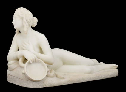 Workshop of Lorenzo Bartolini (Italian, 1777-1850), "Dirce" Or "Bacchante": Workshop of Lorenzo Bartolini(Italian, 1777-1850)"Dirce" Or "Bacchante"marble sculptureunsigned15 1/2 x 28 1/2 x 11 inches