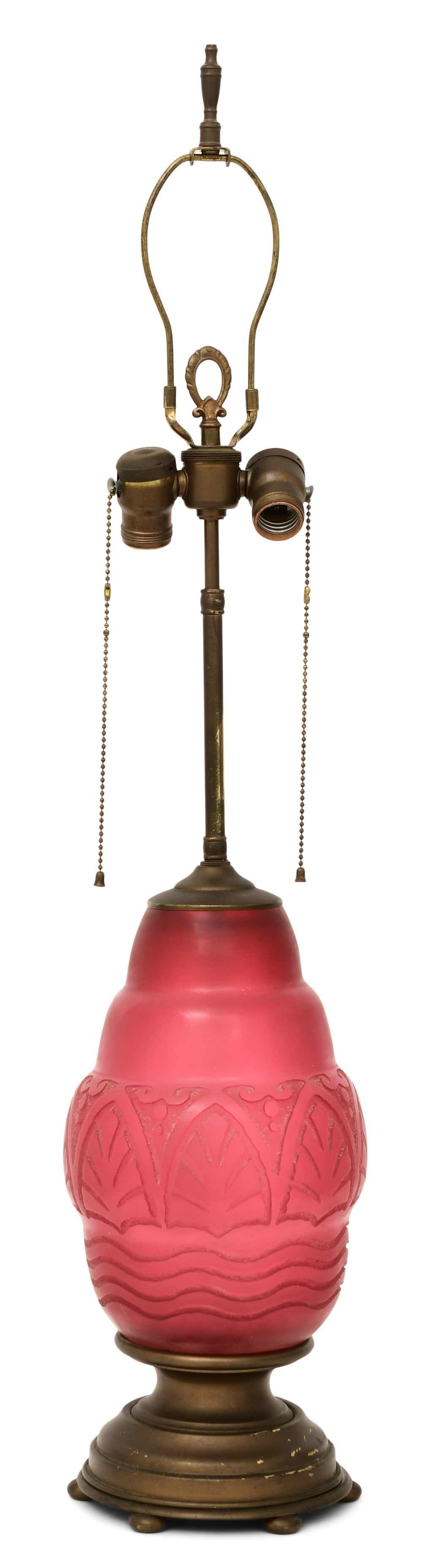 Steuben Acid Cut Back Glass Table Lamp Base (1 of 3)