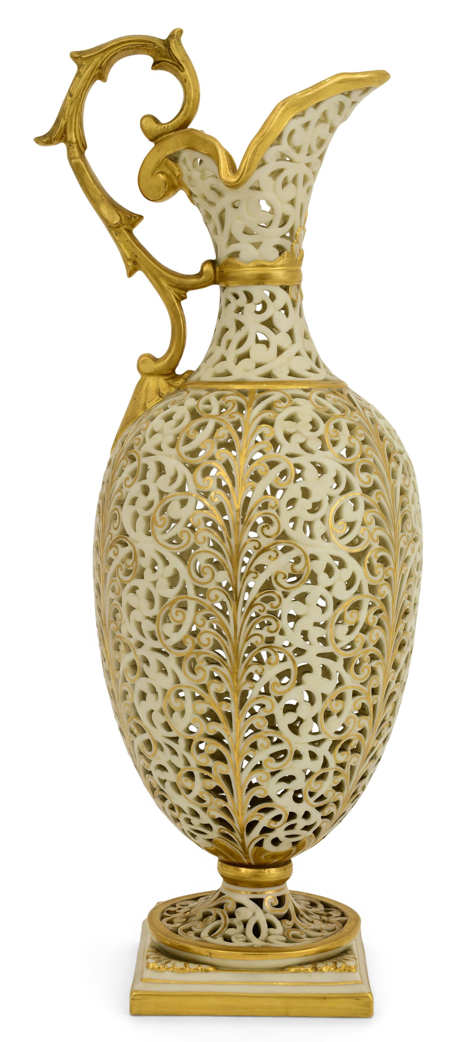 Grainger & Co., Royal China Works, Porcelain Reticulated Ewer (1 of 4)