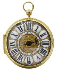 French Center-Wind Oignon Verge Fusee Pocket Watch, Marche, a Rouen, Early 18th Century