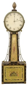 John Stowell (1793-1834), Stenciled Banjo Clock, Charlestown, Massachusetts