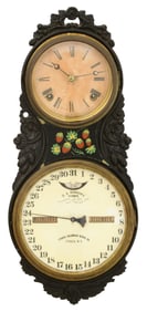 Ithaca Calendar Clock Co. "Large Iron Case" Wall Clock