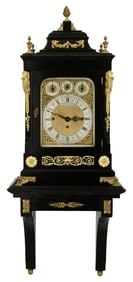 English Triple Fusee Bracket Clock with Shelf, Leroy & Fils, London