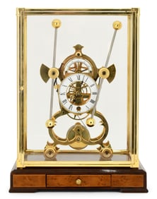 Reproduction John Harrison Brass Grasshopper Escapement "Sea Clock" Timepiece