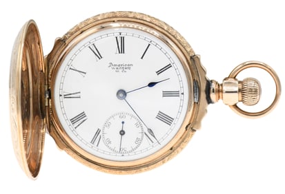American Waltham Watch Co. 14K Gold Hunter-Case Pocket Watch