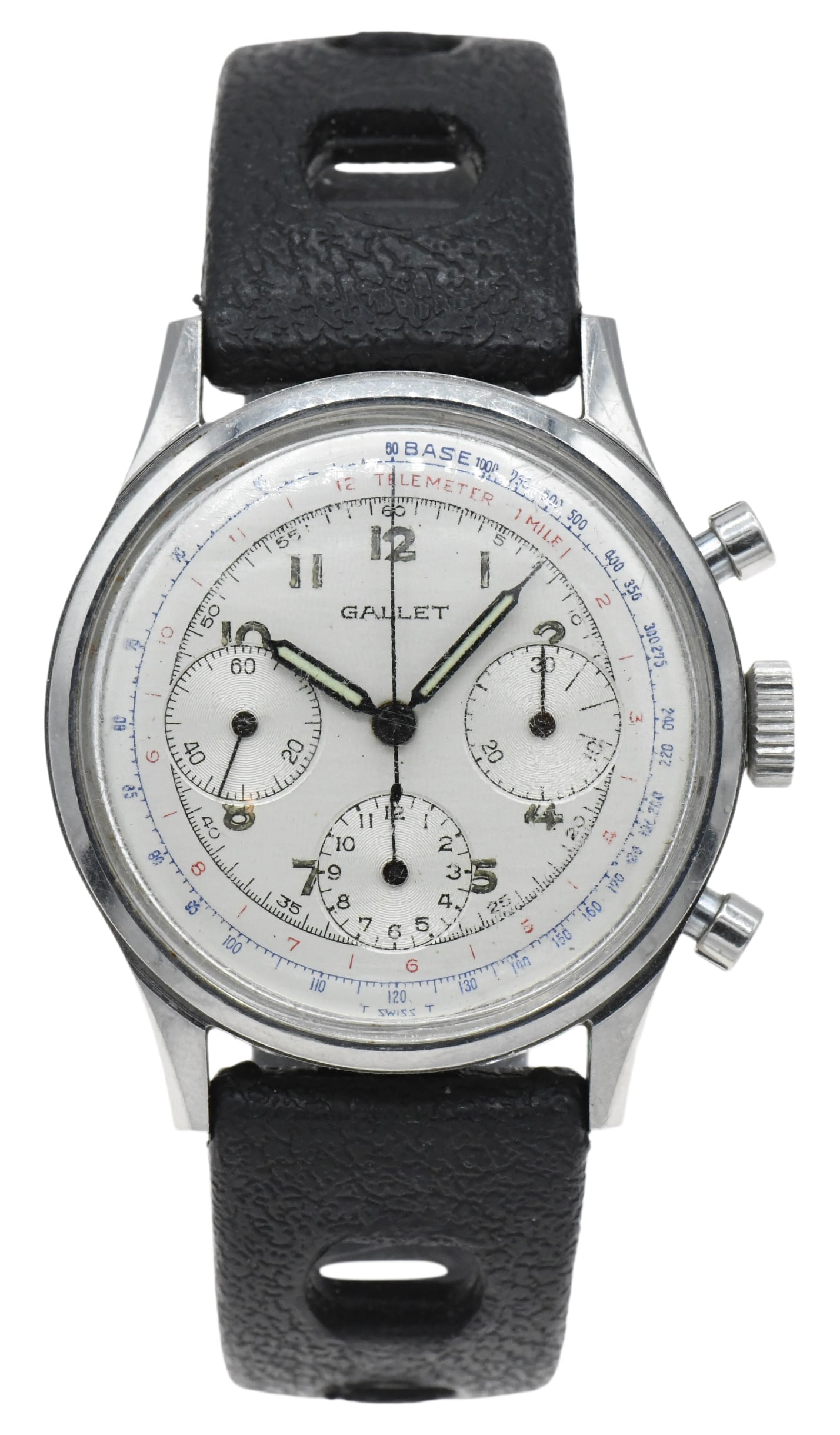 Gallet Chronograph Stainless Steel Wristwatch, Circa 1950's (1 of 3)