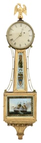 Attributed to David Williams (1769-1823), Presentation Banjo Clock, Newport, Rhode Island