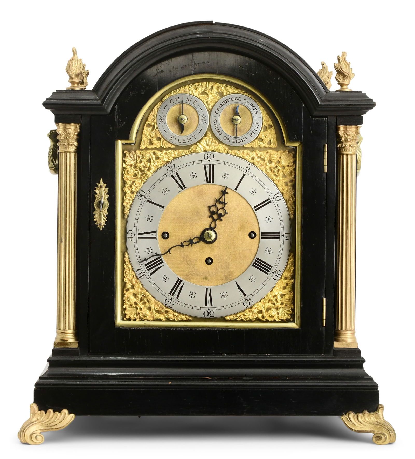 English Triple Fusee Bracket Clock (1 of 7)