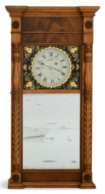 Asa Munger Mahogany Shelf Clock, Auburn, New York