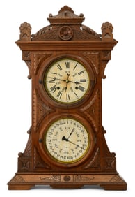 Welch Spring & Co. "Audran" Mantel Clock with B.B. Lewis Perpetual Calendar Mechanism